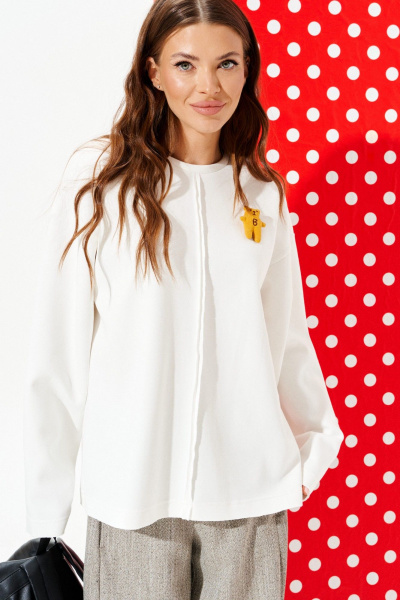 Джемпер ELLETTO 3966 молочный - фото 5