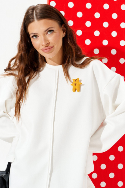 Джемпер ELLETTO 3966 молочный - фото 4