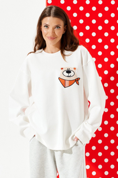 Джемпер ELLETTO 3974 молочный - фото 4