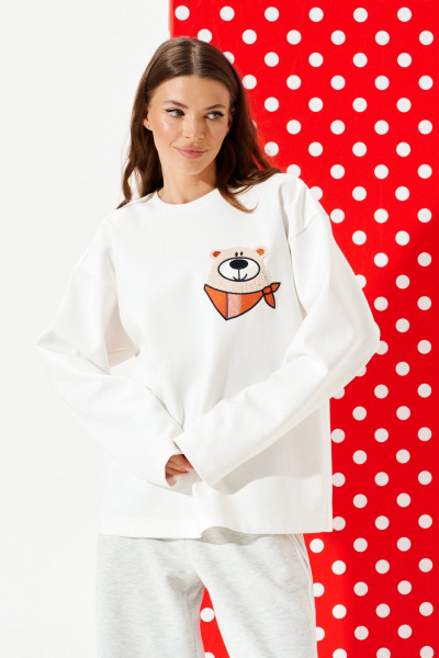 Джемпер ELLETTO 3974 молочный - фото 3