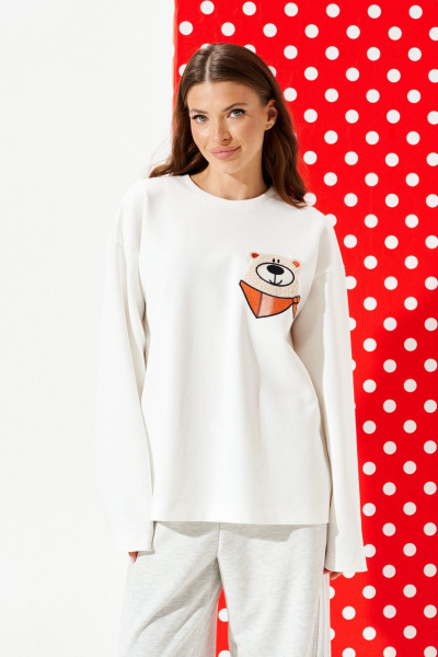 Джемпер ELLETTO 3974 молочный - фото 1