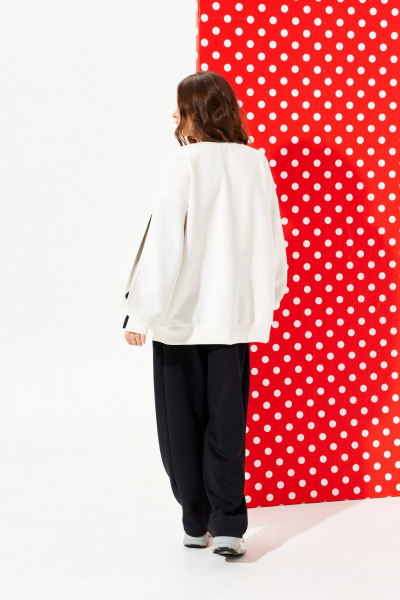 Брюки, свитшот ELLETTO 5331 молочно-черный - фото 9