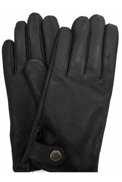 Черные кожаные перчатки с шерстью для демисезона ACCENT 887 черный - фото 1