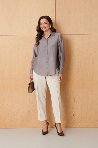 Блуза Панда 103044 темно-серый - фото 1