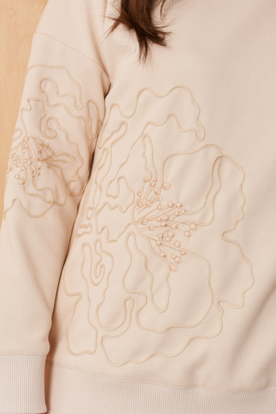 Джемпер Панда 108340 светло-бежевый - фото 6