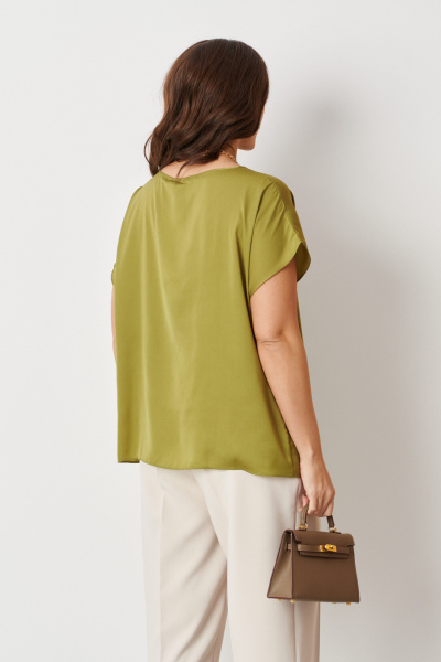 Блуза Панда 109740 оливковый - фото 5