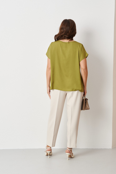 Блуза Панда 109740 оливковый - фото 6