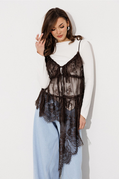 Блуза Butеr 3084 коричневый - фото 7