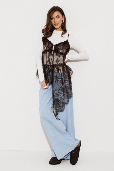 Блуза Butеr 3084 коричневый - фото 3