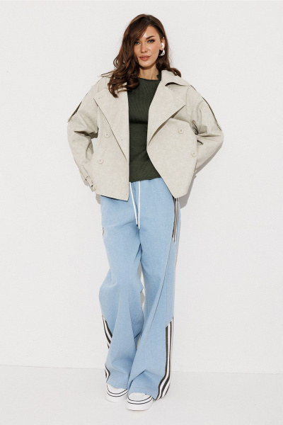 Куртка Butеr 3252 бежево-салатовый - фото 4