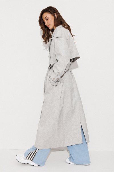 Плащ Butеr 3270 светло-серый - фото 13