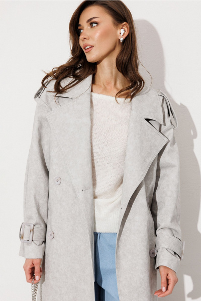 Плащ Butеr 3270 светло-серый - фото 9