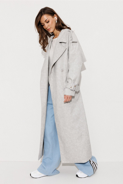 Плащ Butеr 3270 светло-серый - фото 7