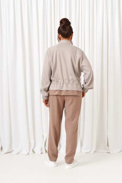 Блуза, брюки, жакет Beautiful&Free 6420 песочно-молочный - фото 6