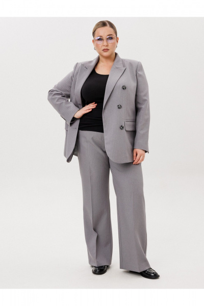 Брюки, жакет AVA fashion М-170 серый - фото 3