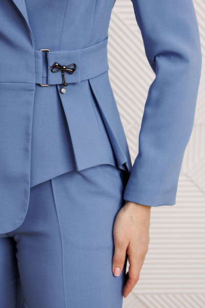 Брюки, жакет Мода Юрс 25-2926 голубой - фото 4