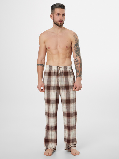 Брюки Mark Formelle 581135/25-5072ПП-9 черная_клетка_на_св.молочном - фото 1