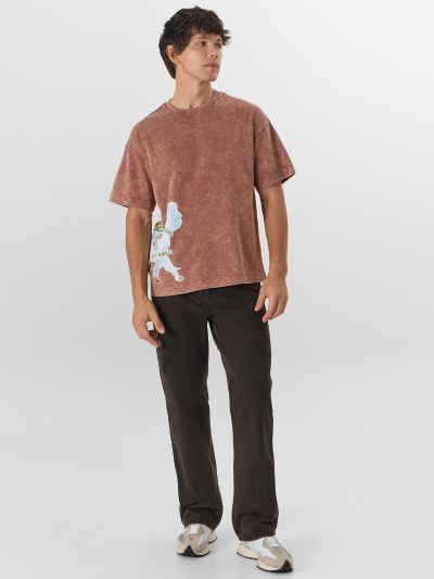 Футболка Mark Formelle 111900/25-ОБР5297П-0 ACID_WASH_мускатный_орех_печать_009.2_Эйсид_3_сл_ - фото 2