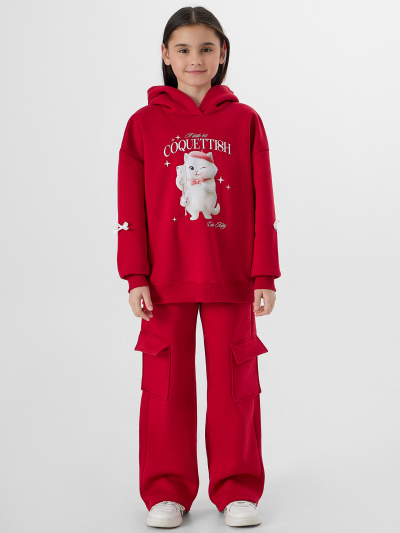 Худи Mark Formelle 127886/25-37555П-7П-3 т.красный_печать_3_сл_на_пол_ДТФ_Д - фото 1