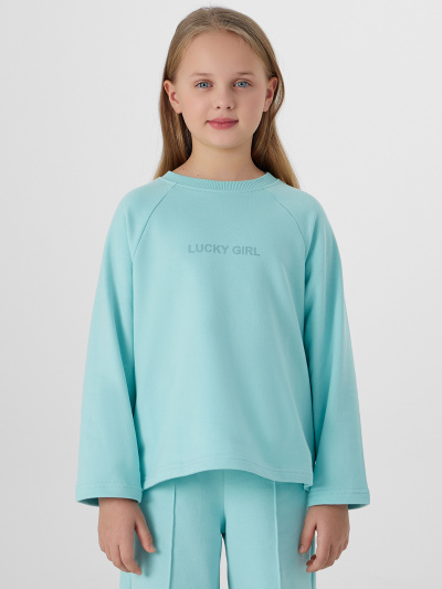 Брюки, свитшот Mark Formelle 397763/25-38996П-7 бирюзово_голубой_печать_2_сл_на_пол - фото 1