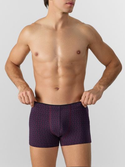 Трусы Mark Formelle 411134-2/25-5235П-5 геометрия_на_т.пурпурном_черный - фото 1