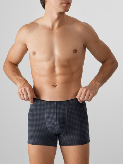 Трусы Mark Formelle 411134/25-4959П-5 черная_гусиная_лапка_на_т.сером - фото 1