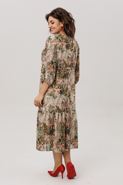 Платье Anelli 1805 кремовая-виола - фото 8