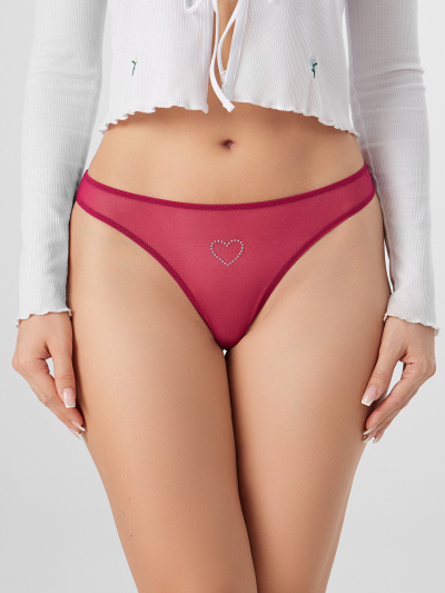 Трусы Mark Formelle 412526/25-55.55-37862Ц-16-3 бордовый_Аппликация_из_страз_(стекло) - фото 1