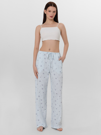 Брюки Mark Formelle 532410/25-39253ПП-0 цветы_на_голубой_полоске - фото 2