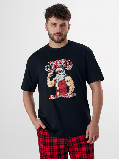 Брюки, футболка Mark Formelle 591039/25-5001ПП-0 черный_черная_клетка_на_красном_3_сл_на_пол - фото 2