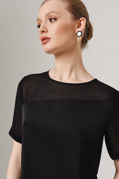 Блуза Nelva 23098 черный - фото 3