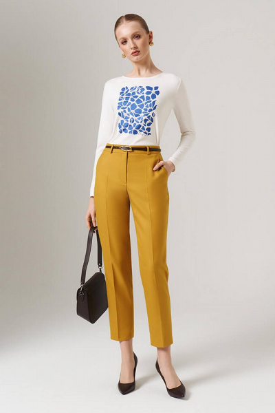 Брюки Nelva 31086 золотая олива - фото 1