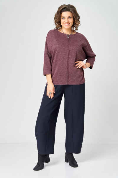 Джемпер Bliss 9500 бордовый - фото 6