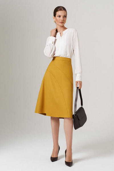 Юбка Nelva 4856 золотая олива - фото 1