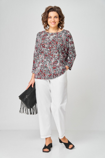 Джемпер Bliss 9402 белый_красный - фото 4