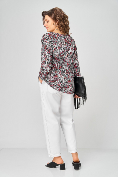 Джемпер Bliss 9402 белый_красный - фото 3