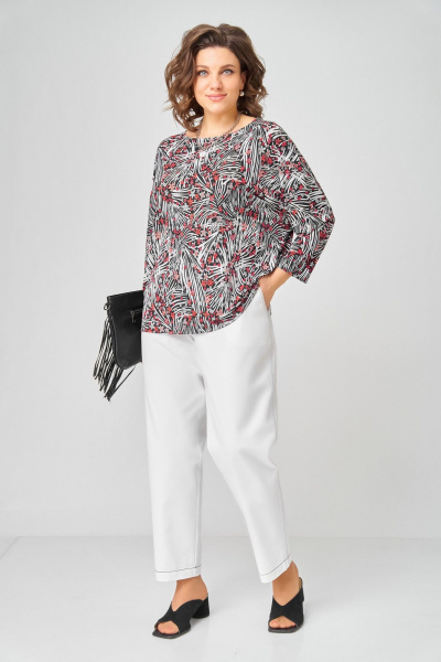 Джемпер Bliss 9402 белый_красный - фото 2