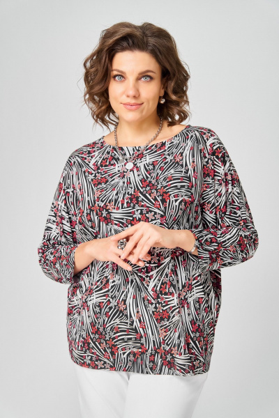 Джемпер Bliss 9402 белый_красный - фото 1