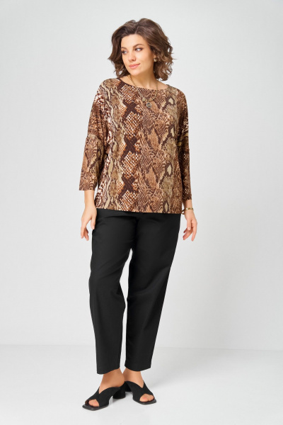 Джемпер Bliss 9402 коричневый_змея - фото 4