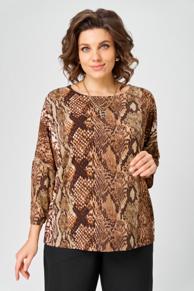 Джемпер Bliss 9402 коричневый_змея - фото 1