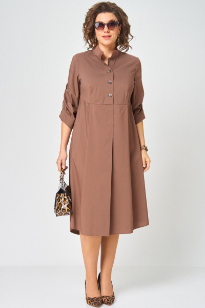 Платье EVA GRANT 7168 капучино - фото 13