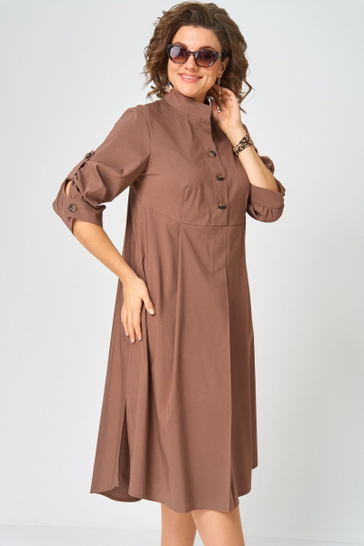 Платье EVA GRANT 7168 капучино - фото 12