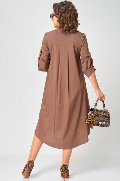 Платье EVA GRANT 7168 капучино - фото 7