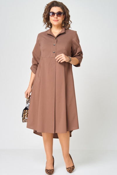 Платье EVA GRANT 7168 капучино - фото 5