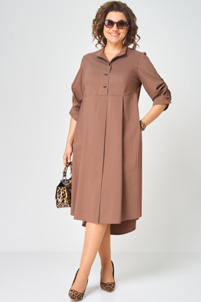 Платье EVA GRANT 7168 капучино - фото 4