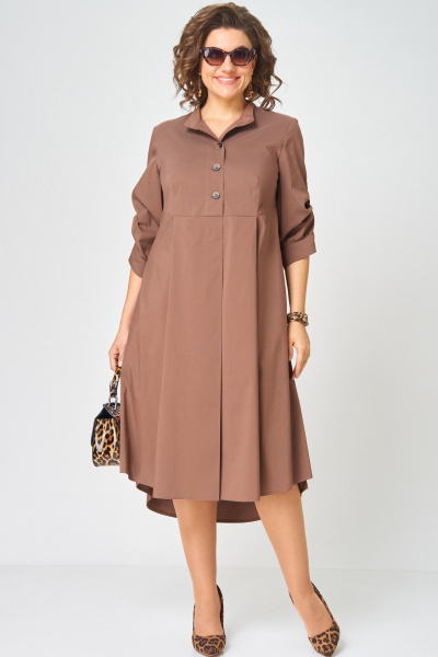 Платье EVA GRANT 7168 капучино - фото 1