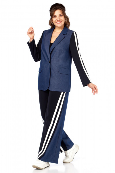 Брюки, жакет Matini 1.1801 синий - фото 11