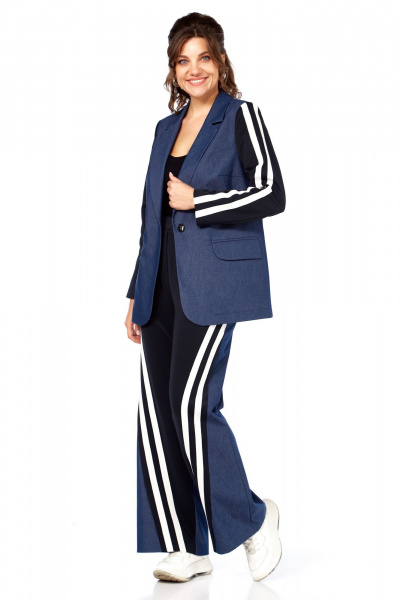 Брюки, жакет Matini 1.1801 синий - фото 10