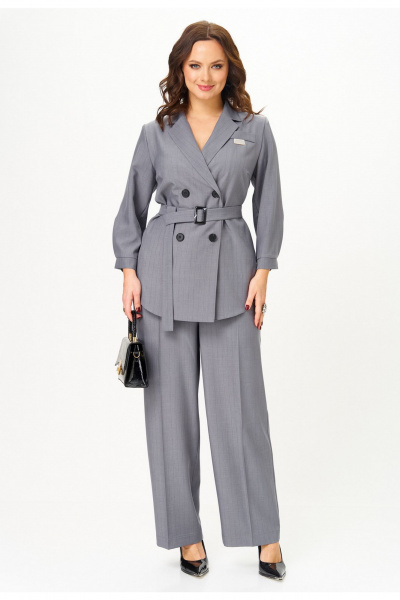 Брюки, жакет Твой имидж 2331 серый_в_полоску - фото 6