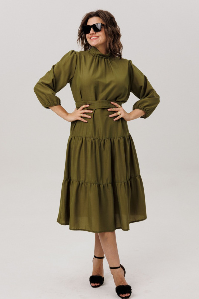 Платье Anelli 1798 испанская-оливка - фото 1